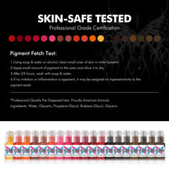 NECCIH Professional Tattoo Ink – 1/2 oz, 19 Colors