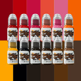 12-Color Tattoo Ink Set 1/2 oz Bottles