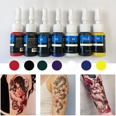 NECCIH 1/6 oz 7-Color Tattoo Ink Set