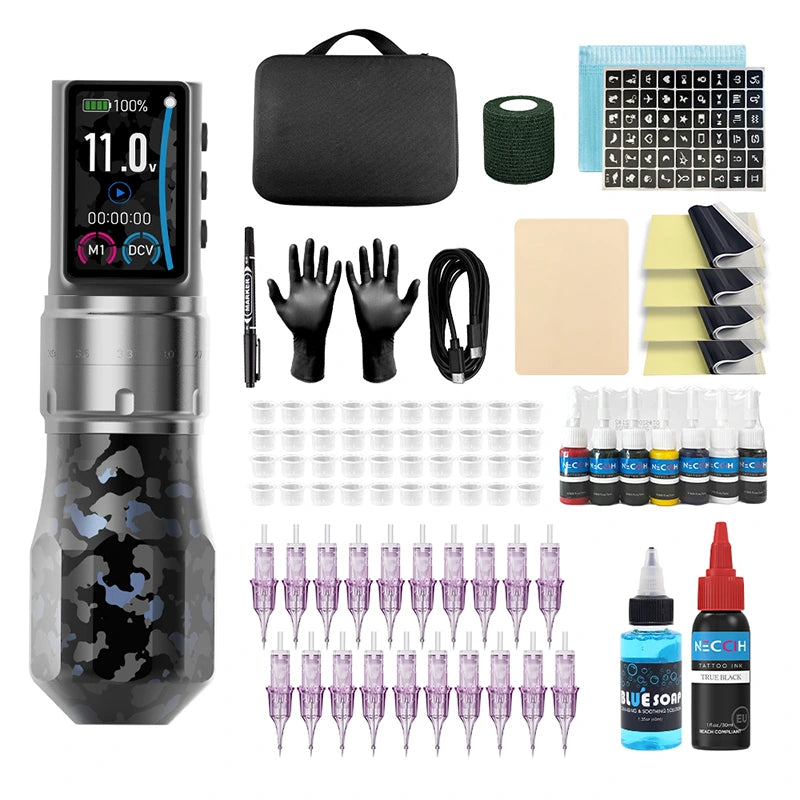 NECCIH ChromaStrike Wireless Tattoo Machine Starter Kit for Beginners